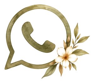 WhatsApp icoon met botanische bloemen